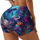 thumbnail image 1 of Fotbe Underwater Turtle Dolphin Octopus Shorts Sin Costuras – Shorts Deportivos de Cintura Alta para Mujer, Elásticos para Gimnasio, Yoga, Running o Ciclismo-Medium, 1 of 8