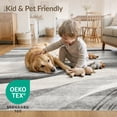 thumbnail image 4 of ODIKA Under Plush Sweeping Neutral Gradient Artful Composition Grey for Queen Size Bedroom, Bed, Master Suite, Foldable Easy Care, 4 of 7