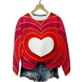 thumbnail image 4 of Uootdi Valentine's Day Sweatshirt for Women Crew Neck Love Heart Printed Graphic Sweatshirts Casual Holiday Long Sleeve Graphic Tee Tops Gift, 4 of 9