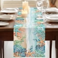 thumbnail image 3 of Table Runners 90 Inches Long Dress Scarves, Ocean Coastal Farmhouse Coffee/Dining/Kitchen Table Runner for Living Room, Summer Nautical Beach Coral Starfish 13x90 Inch, 3 of 9
