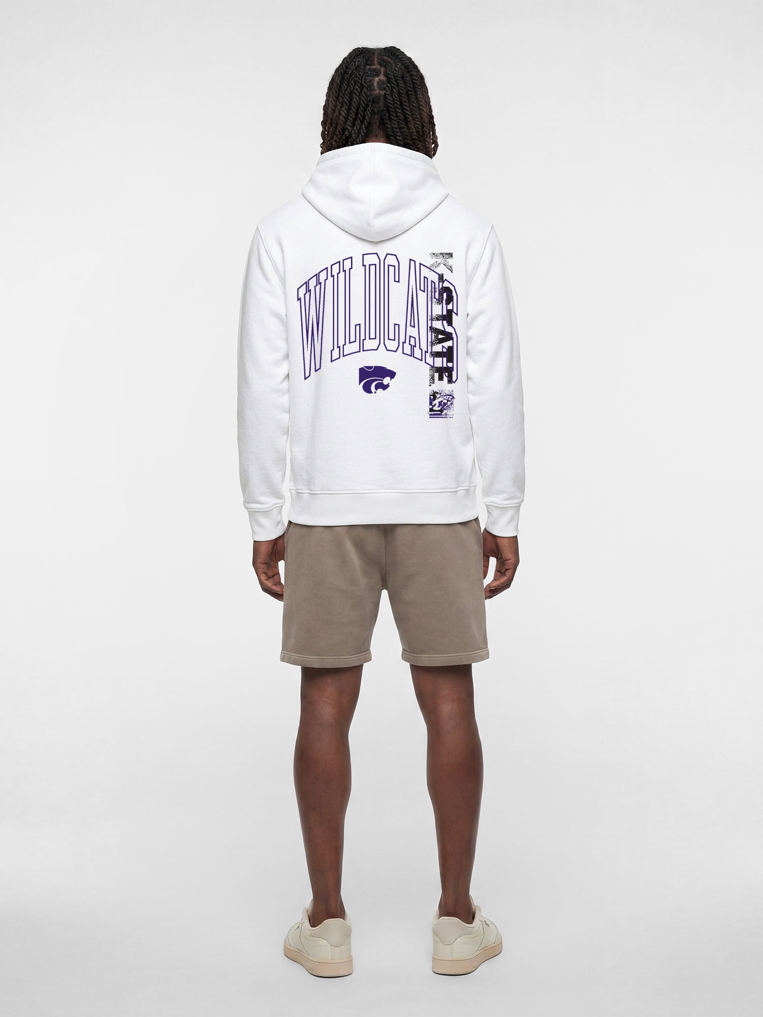 Kansas State Wildcats Reebok Mens White Hooded Sweatshirt