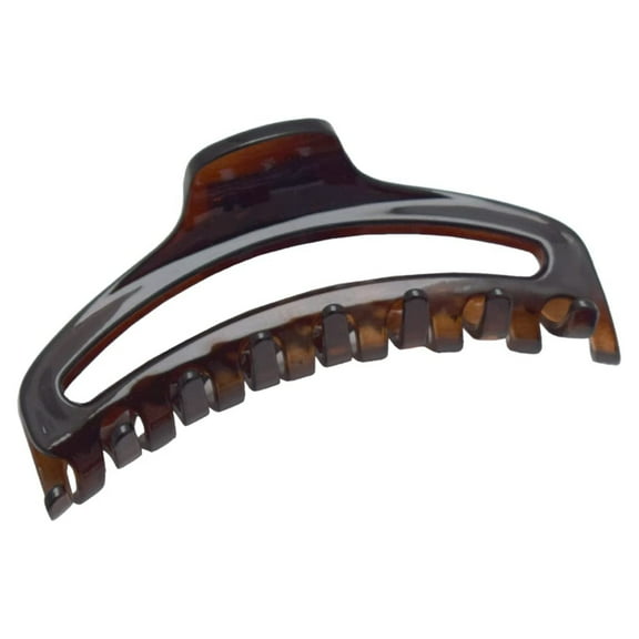 Parcelona French Slim Medium Shell Celluloid Jaw Hair Claw Clip for Women