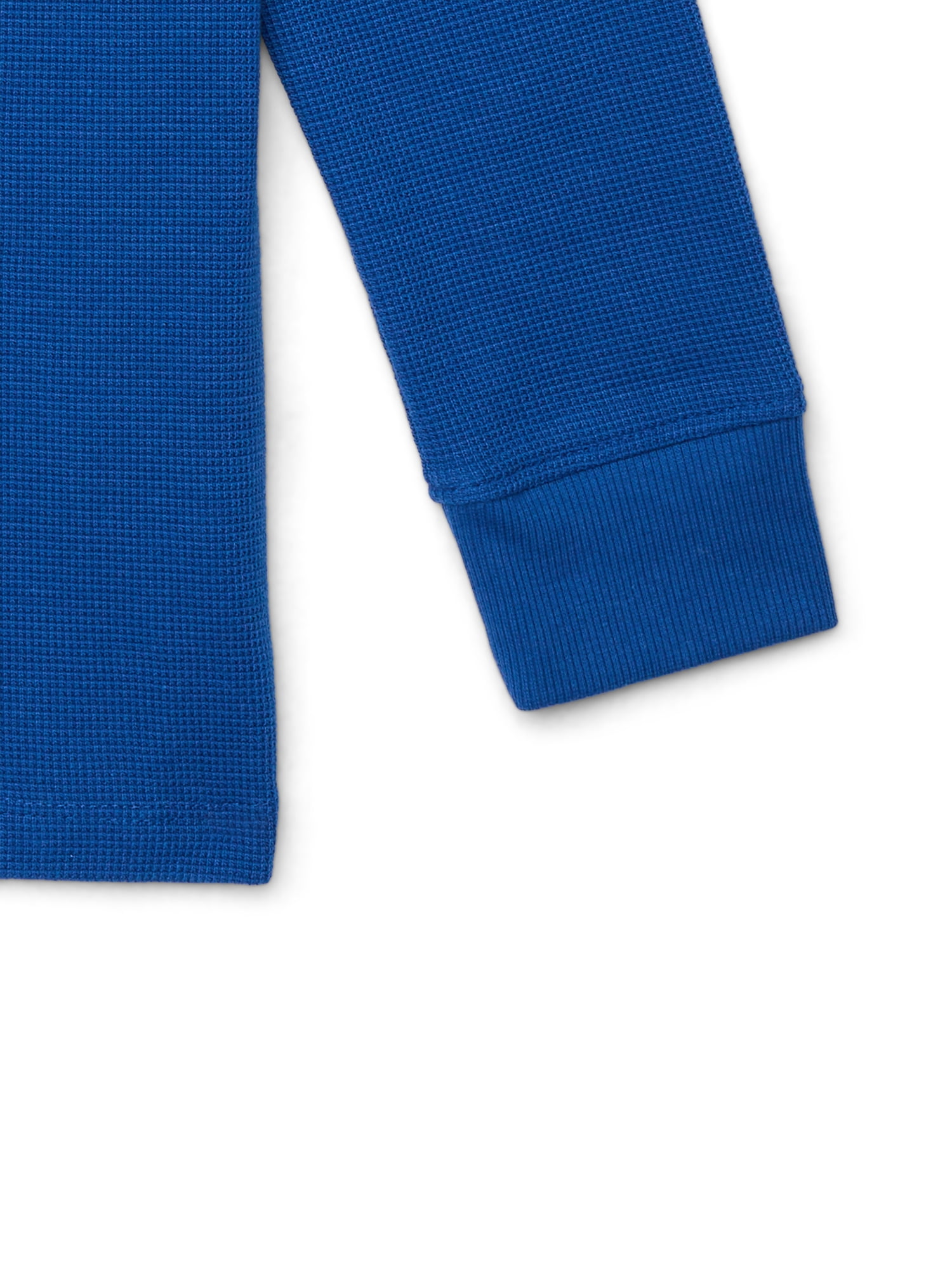 Wonder Nation Little Boy Long Sleeve Waffle Henley Tee, Sizes 4-10