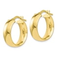 thumbnail image 2 of 10K Yellow Gold Earring Hoop Women'S 20 mm 13 Polished Earrings, 2 of 3