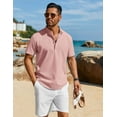 thumbnail image 3 of COOFANDY T-Shirts for Men Summer Henley Shirts Casual Button Down Shirts, 3 of 6