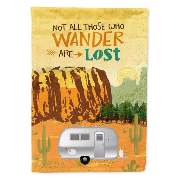 Carolines Treasures  Airstream Camper Camping Wander Garden Size Flag