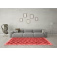 thumbnail image 3 of Ahgly Company Indoor Square Abstract Red Modern Area Rugs, 4' Square, 3 of 4