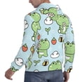 thumbnail image 4 of Bingfone Cute Floral Frog Men'S Drawstring Hoodie Long Sleeve Pocket Sweatshirts-Xx-Large, 4 of 9