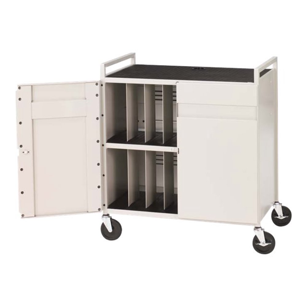 Bretford Basics PreAssembled Notebook Storage Cart LAPTG15ESAGM Cart for 15 notebooks