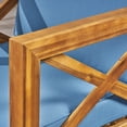 thumbnail image 5 of Elisha Outdoor 4 Seater Acacia Wood Club Chair and Coffee Table Set, Teak and Blue, 5 of 8