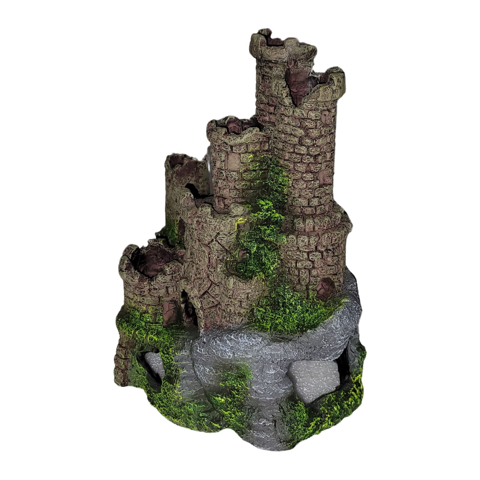 Underwater Treasures Large Artificial Stone Fortress Aquarium Decor, Gray