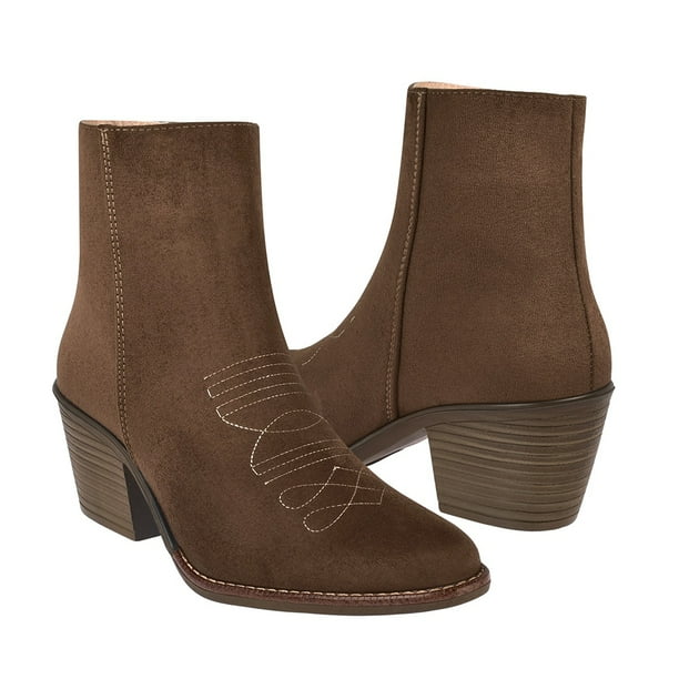 BOTINES STYLO MUJER 5683 SUEDE CAFÉ