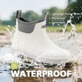 thumbnail image 2 of Lcamaw Women's Deck Boots, Waterproof Ankle Rain Boots with Anti-Slip Traction, Rubber Garden & Fishing Boots for Boating, Camping, Farming & Outdoor Work, 2 of 6