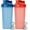Blue,Red, variant on Mr. Pen- Shaker Bottles for Protein Mixes, 28 oz, 2 Pack, Red and Blue, Protein Shaker Bottle with Wire Whisk Ball, Shaker Cup