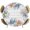 Gray, variant on Elastic Fitted Round Tablecloth, Blue Coastal Waterproof Stretch Table Cover for 55"-60" Tables, Starfish Eucalyptus Leaves Ocean Conch Shells Washable Outdoor Tablecloths for Patio, Picnic, Camping