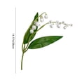 thumbnail image 3 of Ramo de flores de orquídea de campanas artificiales de 14,2 pulgadas de plástico blanco Decoración de jardín en casa Racimo realista de orquídeas con hojas de tela, 3 of 6