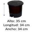 thumbnail image 4 of Bote de Basura Plastic Trends con Pedal 14 l Chocolate, 4 of 4