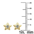 thumbnail image 2 of Precious Stars 14K Yellow Gold Cubic Zirconia Star Screwback Earring Studs, 2 of 3
