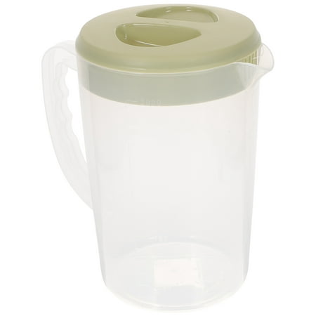 

2200ML Large Capacity Beverage Storage Container Heat Resistant Cold Water Jug Plastic Juice Pitcher Household Teapot Kettle(Green)