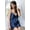Navy, variant on Women's Shadowline 4505X Plus Charming Chemise (Blush 1X)