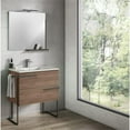 thumbnail image 3 of Lucena Bath Scala 32" Modern Wood Vanity with Legs and Towel Bar in Brown, 3 of 6