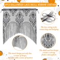 thumbnail image 2 of 4 cortinas de encaje con forma de calavera para ventana de Halloween, cortinas de borlas negras para puerta, decoraciones para fiestas de Halloween en casa, suministros para fiestas de Halloween, 2 of 4