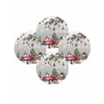 thumbnail image 7 of 15 Inch Round Placemats Set of 4, Grey Christmas Non Slip Heat Insulation PP Table Mats, Xmas Snowman Truck Snowflake Tree Balls Washable Place Mats for Kitchen Dining Party Table Decor, 7 of 7