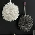 thumbnail image 4 of 2 Pack Fuzzy Chenille Hand Towels Ball, Hanging Hand Towels with Loop for Kitchen Bathroom,Soft Absorbent Hand Bath Towels, 4 of 8