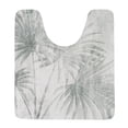 thumbnail image 2 of Evideco French Home Goods Palm Breeze Contour Bath Mat 20x18 – Ultra Absorbent Quick Dry Rug with Anti-Slip Rubber Backing, 2 of 8
