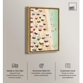 thumbnail image 2 of Beach Coastline Fun Canvas Modern Beach Wall Art by Art Remedy, Gold Frame, 36" x 54", 2 of 7