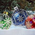 thumbnail image 3 of Outdoor Christmas PVC Inflatable Decorated Ball, Giant Christmas Inflatable Ball Christmas Tree Decorations, 23.6Inch Inflatable Toys for Xmas Festive Ornament Ball with Pump (C), 3 of 7