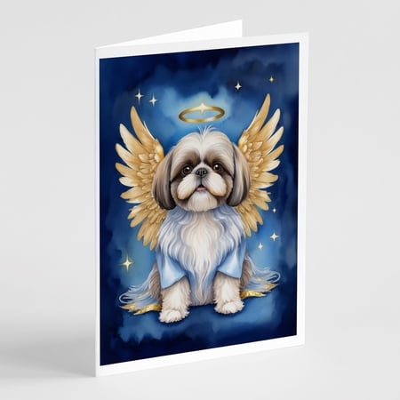 Shih Tzu My Angel Greeting Cards Pack of 8 7 in x 5 in