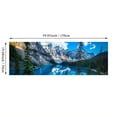 thumbnail image 3 of 1pc Canvas Painting, Lake Forest Mountain Scenery Painting, Wall Art Decor, For Living Room, Bedroom, No Frame, 19.68*59.05inch, 3 of 5