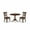 Mahogany, variant on East West Furniture DMIP3-LWH-C 3 Piece Dining Room Table Set Contains 1 Drop Leaves Dining Room Table and 2 Linen White Dining Room Chairs with Slatted Back - Linen White Finish