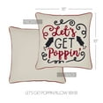 thumbnail image 3 of VHC Brands Patriotic Let's Get Poppin Pillow 18x18, Independence Day Decor, Fireworks Celebration, Embroidered Cotton Pillow, Perfect For Bedroom, Entry, Living Room, Square Shape, Americana, Natural, 3 of 6