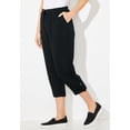 thumbnail image 3 of Catherines Women's Plus Size Cloud Knit French Terry Roll Tab Capri, 3 of 4