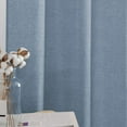 thumbnail image 6 of Vangao Linen Blended Blue Curtains Light Filtering Semi Sheer Curtains 2 panels for Living Room Bedroom Grommet Drapes 52" x 84", 6 of 7