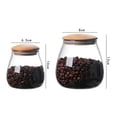 thumbnail image 3 of Lata de vidrio con tapa de madera, frasco de vidrio transparente para frijoles, arroz, mermeladas, galletas y dulces., 3 of 14