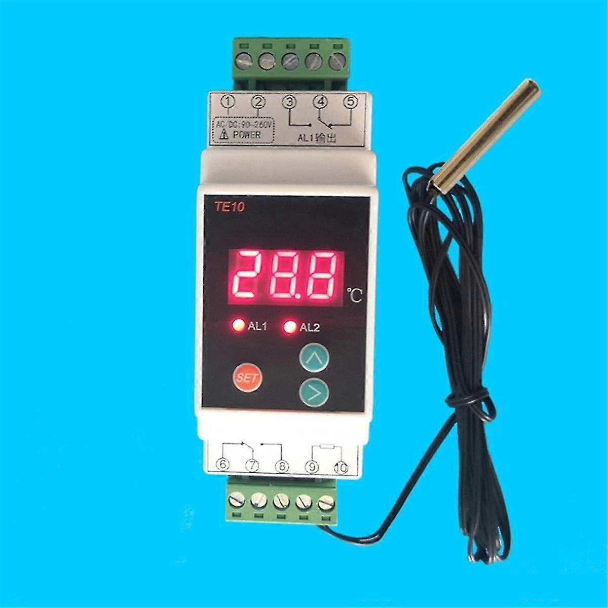 Din Rail Thermostat With -40-110 Convenient 2 Way Output Temperature Alarm Controller Output 7A/250