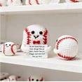 thumbnail image 2 of Positive Crochet Animals Baseball Emotional Support Plush Crochet Funny Gift for Women Friends Birthday Emotional Support Doll Knitting Toy Motivational Crochet Accessories Desk Room Decor, 2 of 5