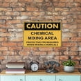 thumbnail image 4 of Caution Chemical Mixing Area Sign 12 X 8 Inches Reflective Aluminum Metal Warning Signage With Symbol For Indoor Outdoor Use, 4 of 6