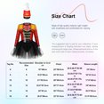 thumbnail image 7 of JanJean Kids Girls Honor Guard Costume Sets Long Sleeve Leotard Dress with Feather Hat Halloween Red 16, 7 of 7