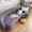 Dark Gray, variant on Stretch Semi-Circular Curved Sofa Cover, Jacquard Curved Couch Cover Non-Slip Modern Cloud Sectional Sofa Slipcover (Beige,4seat [ 92-118 inch])