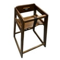 thumbnail image 1 of Wooden High Chair, 20" inch Baby Dining Chair with Harness, Wide Base (Walnut Brown) - 1016310, 1 of 2