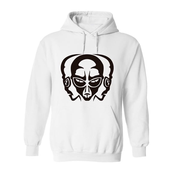 Alien Heads Design Hoodie Men -Image by Shutterstock, Male 3X-Large