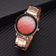 thumbnail image 2 of Reloj de cuarzo con banda de acero de aleación de moda, reloj femenino con patrón de esfera de escala de color degradado (rojo), 2 of 3