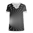thumbnail image 4 of Patlollav Women Tshirts Under $10, Women's Summer Tops V-Neck Lace Patchwork Printed Short Sleeve Casual Blouse S-Xxxl, 4 of 6