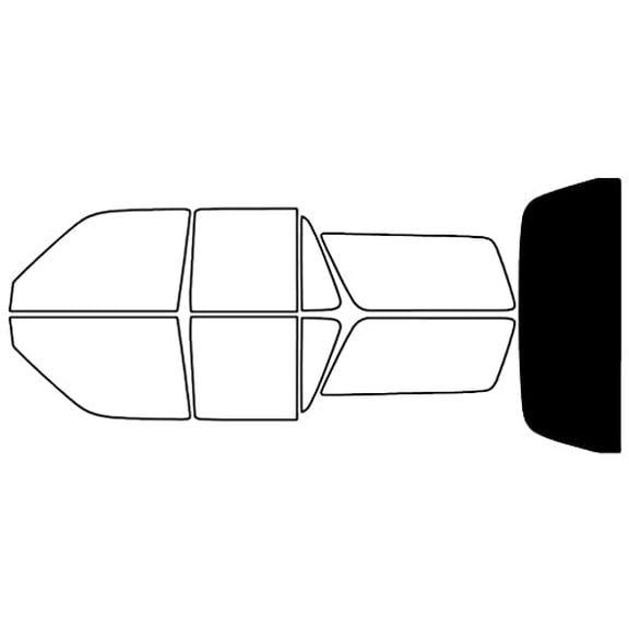 Rvinyl Window Tint Kit Compatible with Toyota 4Runner 1990-1995 - Rear Windshield Precut Kit - 5%