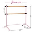 thumbnail image 2 of YYAo Toy Sports,4 Foot Portable Freestanding Double Ballet Barre-Pink, 2 of 4