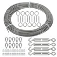 thumbnail image 1 of Unique Bargains 5/64' Stainless Steel Wire Rope Kit, 100ft Metal Wire Cable for Outdoor Hanging, 1 of 6